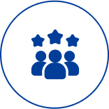 Group icon with three stars above.